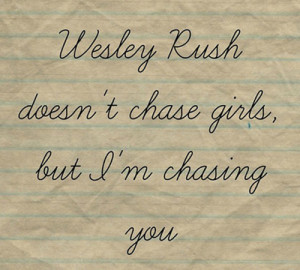 The truth is, I’m chasing you because I really think I am falling ...