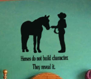 171 hr 3 barrels 2 hearts 1 goal quote with a barrel racer 22 x 28