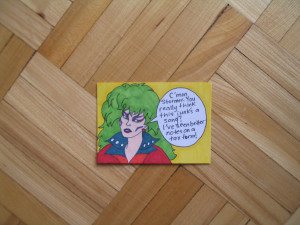 Original ACEO - Pizzazz Quote (Misfits / Jem and The Holograms)
