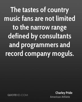 The tastes of country music fans are not limited to the narrow range ...