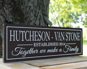 ... Name sign Wooden signs last name sign with Established date family