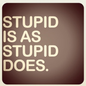 stupid is as stupid does forrest gump quotes