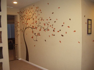 family tree painted on wall