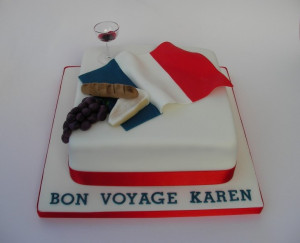 Bon Voyage French Flag and Wine