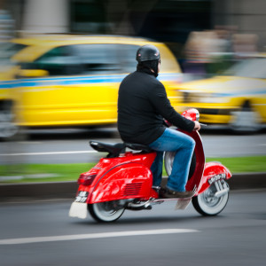 The Vespa was the first globally popular scooter.