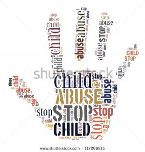 Stop Child Abuse sign words clouds shape isolated in white background ...