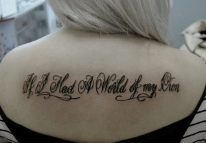 alice in wonderland quote tattoos