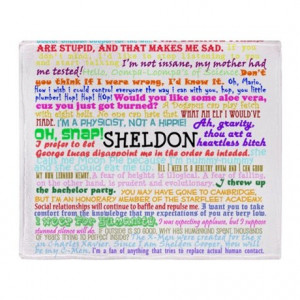 Bbq Gifts > Bbq Living Room > Sheldon Cooper Quotes Throw Blanket