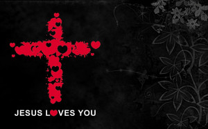 Christian Graphic: Jesus Loves You Papel de Parede Imagem