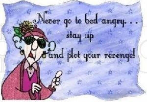 Never go to Bed Angry ~ Agner Quote