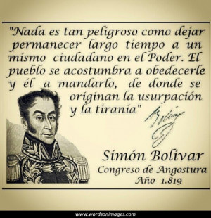 Simon bolivar quotes