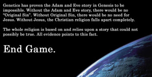 ... Adam And Eve Story In Genesis To Be Impossible…. ~ Religion Quote