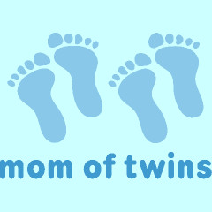 Blue Footprints Mom Of Twins Maternity Shirts