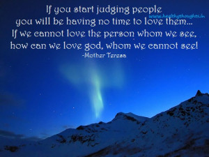 If we Start Judging People…
