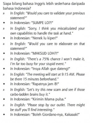 English vs Bahasa Indonesia... LOL