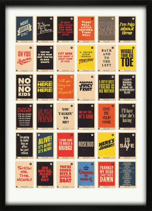 Movie Quotes A to Z – film alphabet print from 67 Inc.