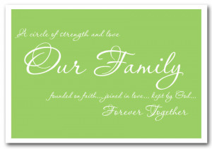 Show details for Family Quote Our Family Together Forever Lime Green