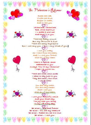Some rhymes you can use to write Valentines with your students on St ...