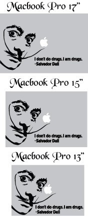 Salvador Dali Vinyl Macbook quote Decal Art