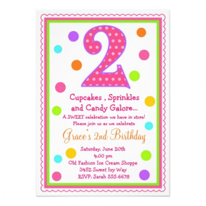 Sweet Surprise 2nd Birthday Invitation from Zazzle.com