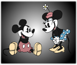Vintage Mickey + Minnie Mouse by andy-pants
