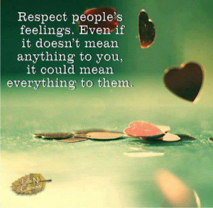 Respect people's