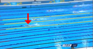 When they touched, only Australia in lane 4 was within 15 meters: