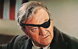 John Wayne as Rooster Cogburn in the 1969 film of True Grit