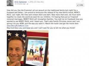 Kirk Cameron Calls Grammys Gay Weddings an 