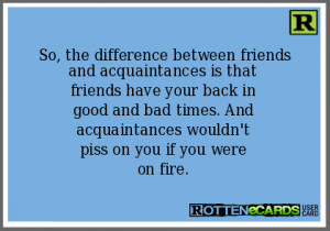 Difference Between Friends And Acquaintances