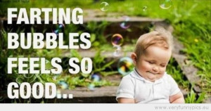 Funny Picture - Farting bubbles feels so good
