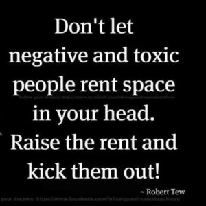 stay away from negative people