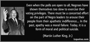 ... it is a form of moral and political suicide. - Martin Luther King, Jr