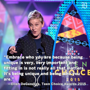 Ellen DeGeneres has a message for people who feel like they don't fit ...