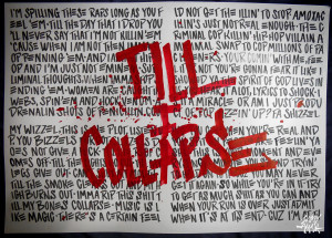 Eminem Quotes Till I Collapse Etsy shop and eminem piece