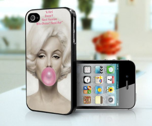 Marilyn Monroe Bubble Gum Quote Vintage iPhone by CaseRattleNRoll, $15 ...