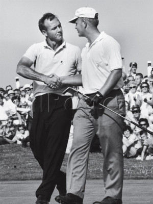 about golfer jack nicklaus and arnold palmer during national open