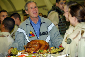 VIDEO) President Bush Surprises Troops in Iraq on Thanksgiving ...