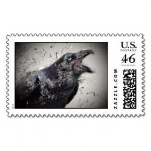 quote the raven | Doth Quote the Raven Evermore Postage Stamp
