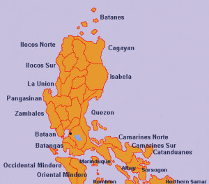 Map of Northern Luzon Philippines