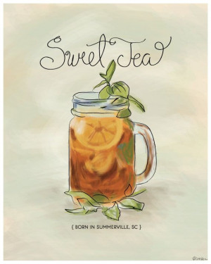 Southern Sweet Tea Print Summerville SC by ModernSouth on Etsy