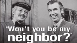 Share Mister Rogers badges and words to live by.
