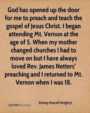 Bishop Marcell Wright Jr - God has opened up the door for me to preach ...