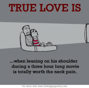 True Love is, watching movie together.