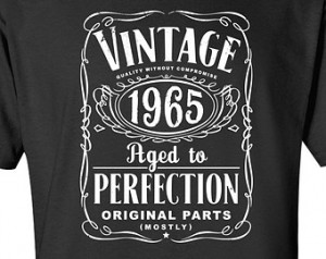 50th Birthday Gift For Men and Women - Vintage 1965 Aged To Perfection ...