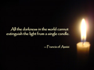 ... extinguish the light from a single candle.