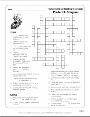 Frederick Douglass: Nonfiction Passage & Crossword Puzzle