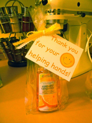 fancy hand lotion! Great thank you gifts for parent volunteers ...
