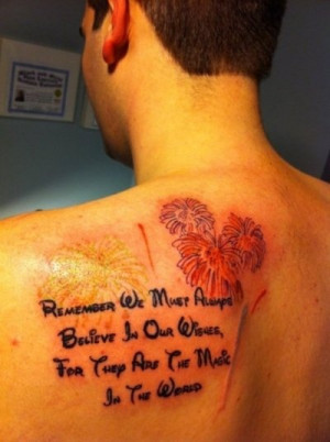 Hate the tattoo, love the quote.