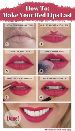 Check out this tutorial and your lip color will last from there ...